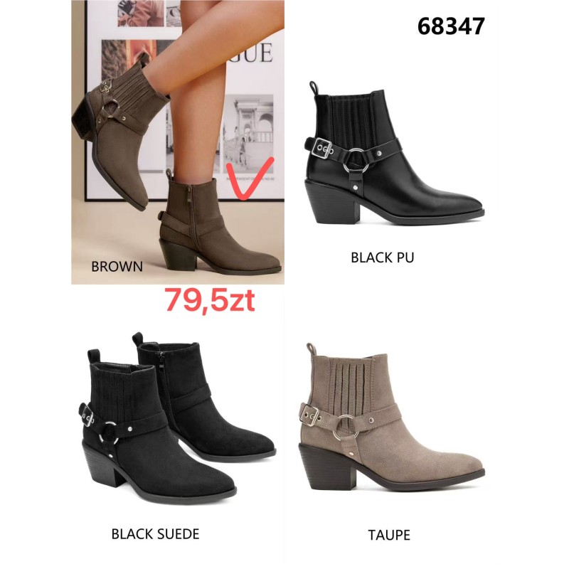 Buty Botki DAMSKIE(36-41,12par)Kolor Jak na zdzięciu