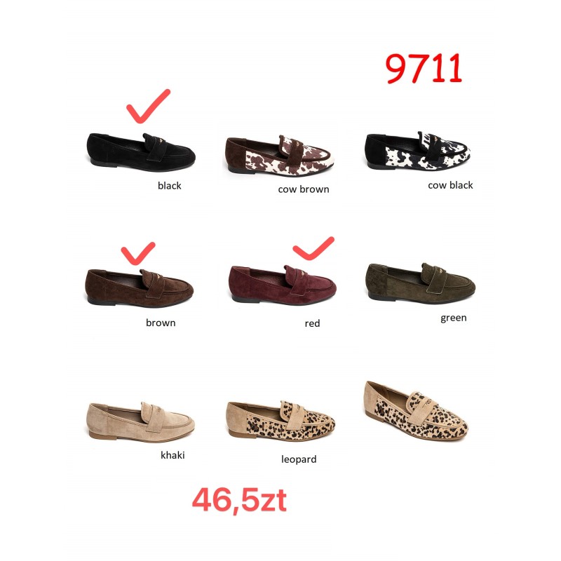 Buty Półbuty DAMSKIE(36-41,12par)Kolor Jak na zdzięciu