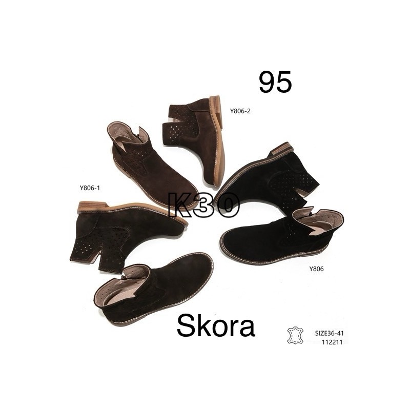 Buty Botki DAMSKIE(36-41,12par)Kolor Jak na zdzięciu