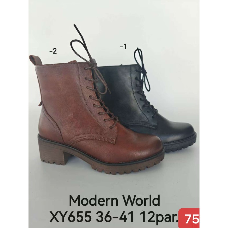 Buty Botki DAMSKIE (36-41,12par)Kolor Jak na zdzięciu