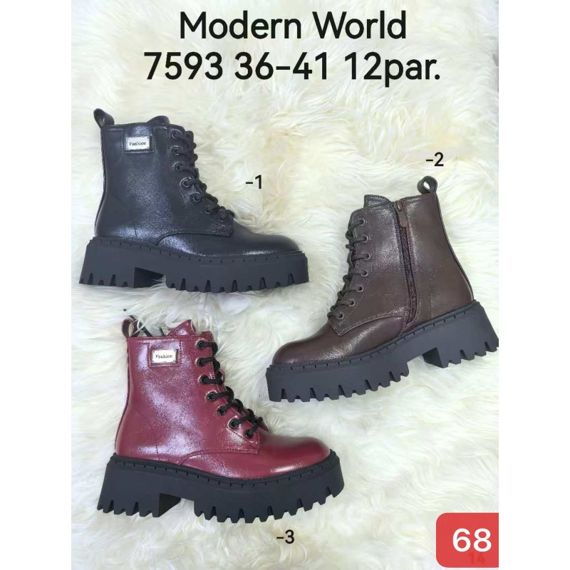 Buty Botki DAMSKIE (36-41,12par)Kolor Jak na zdzięciu