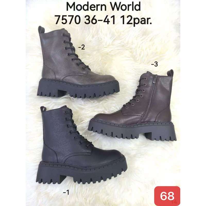 Buty Botki DAMSKIE (36-41,12par)Kolor Jak na zdzięciu