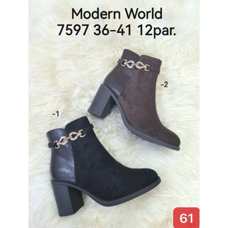 Buty Botki DAMSKIE (36-41,12par)Kolor Jak na zdzięciu