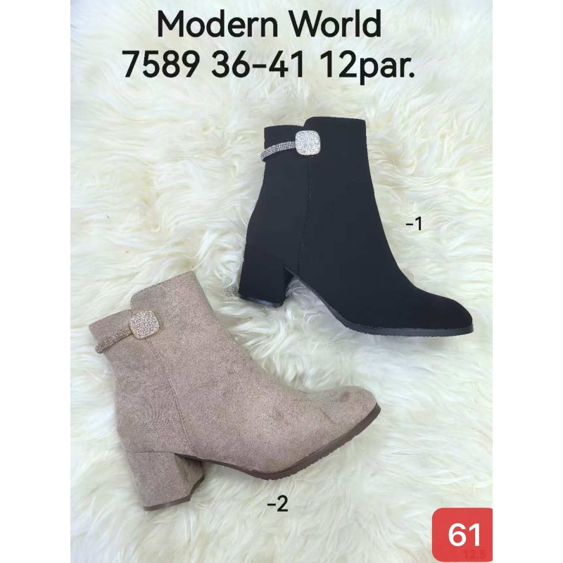 Buty Botki DAMSKIE (36-41,12par)Kolor Jak na zdzięciu