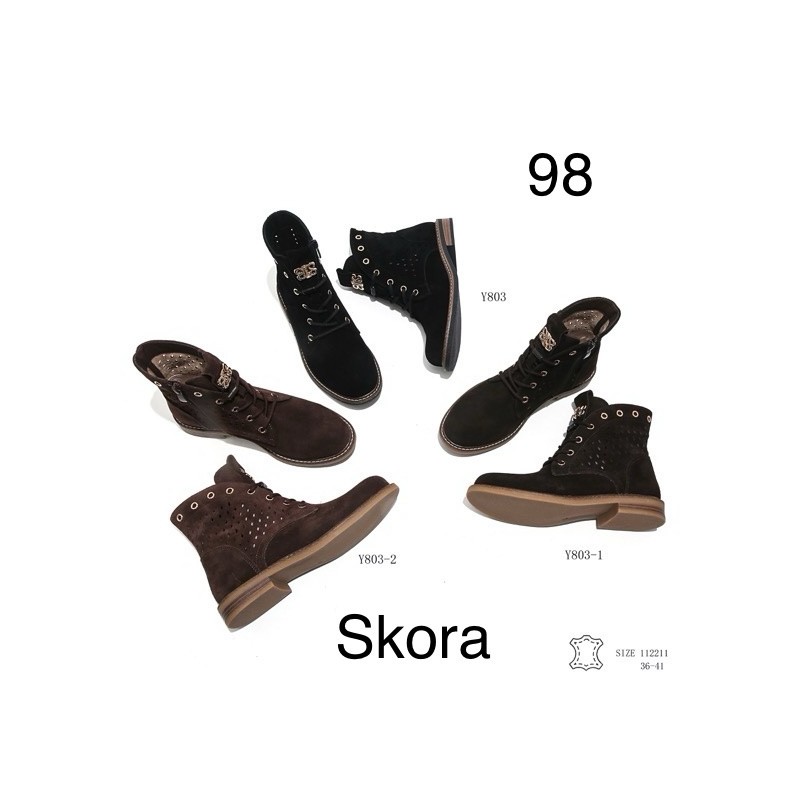 Buty Botki DAMSKIE (36-41,12par)Kolor Jak na zdzięciu