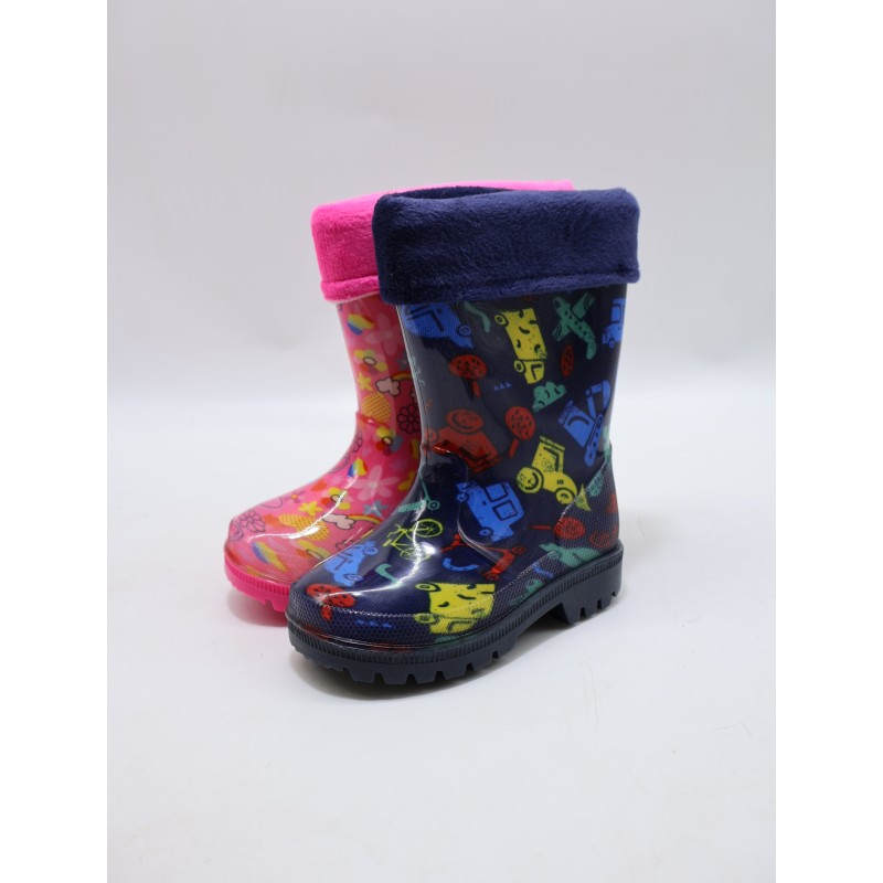 KALOSZE DZIECIĘCE . SIZE: 21-28 (16 PAR/PACZKA) KOLOR JAK NA ZDZIĘCIU