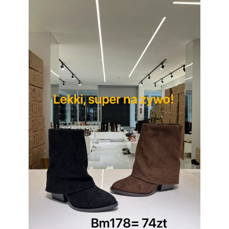 Buty Botki DAMSKIE (36-41,12par)Kolor Jak na zdzięciu