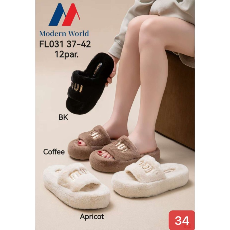 Buty Kapcie DAMSKIE (37-42,12par)Kolor Jak na zdzięciu