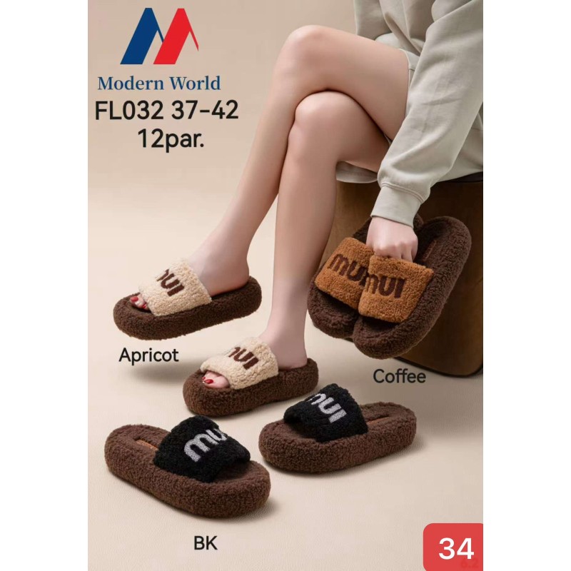 Buty Kapcie DAMSKIE (37-42,12par)Kolor Jak na zdzięciu
