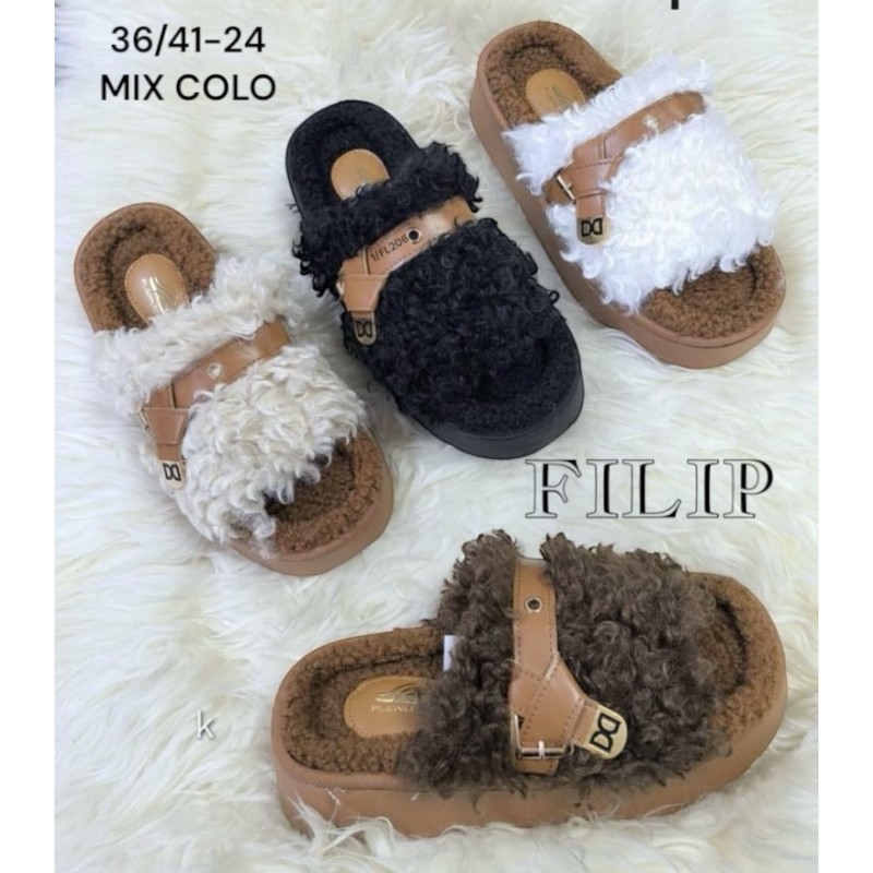 Buty Kapcie DAMSKIE (36-41,24par)Kolor Jak na zdzięciu