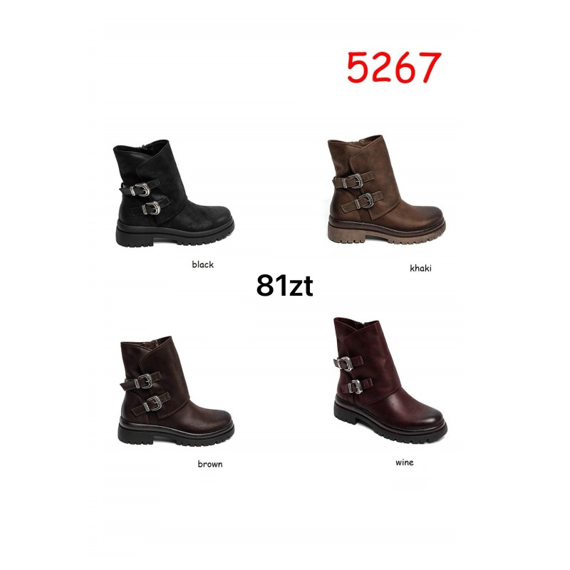 Buty Botki DAMSKIE (36-41,12par)Kolor Jak na zdzięciu