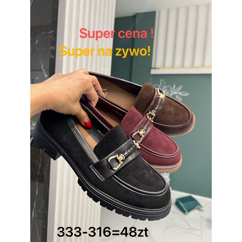 Buty Półbuty DAMSKIE (36-41,12par)Kolor Jak na zdzięciu