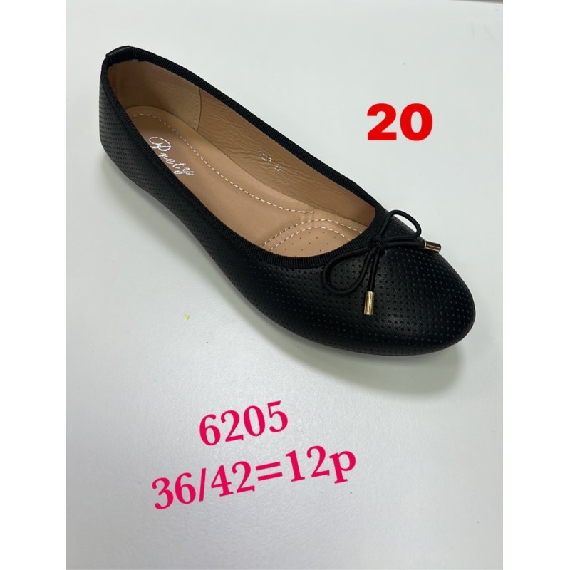 Buty Baleriny DAMSKIE (36-41,12par)Kolor Jak na zdzięciu
