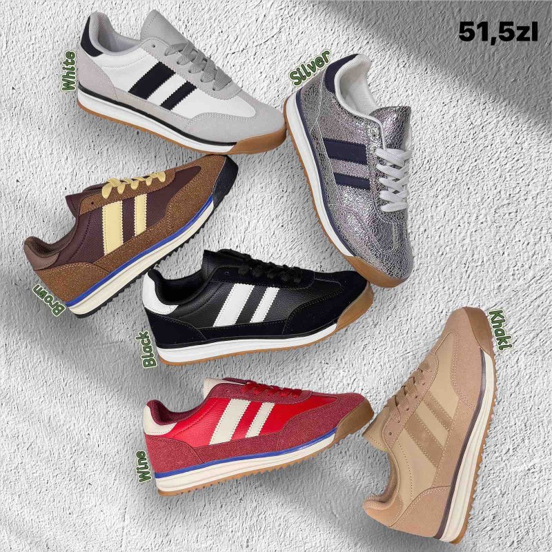 Buty Sportowe DAMSKIE (36-41,12par)Kolor Jak na zdzięciu