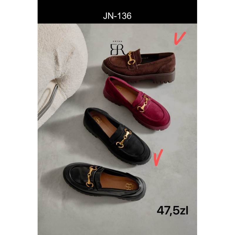Buty Półbuty DAMSKIE (36-41,12par)Kolor Jak na zdzięciu
