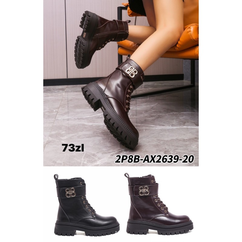 Buty Botki DAMSKIE(36-41,12par)Kolor Jak na zdzięciu