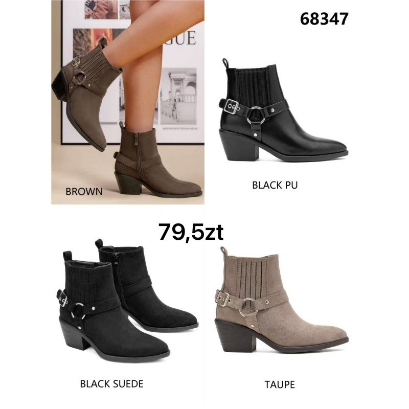 Buty Botki DAMSKIE(36-41,12par)Kolor Jak na zdzięciu