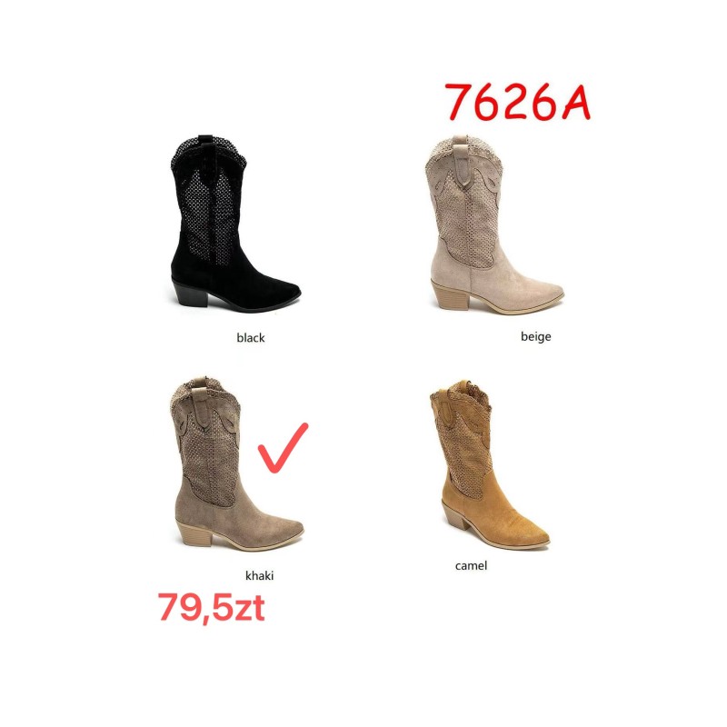 Buty Botki DAMSKIE(36-41,12par)Kolor Jak na zdzięciu