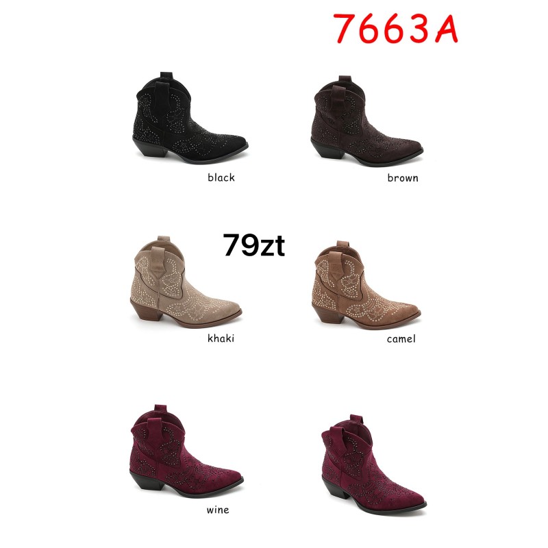 Buty Botki DAMSKIE(36-41,12par)Kolor Jak na zdzięciu