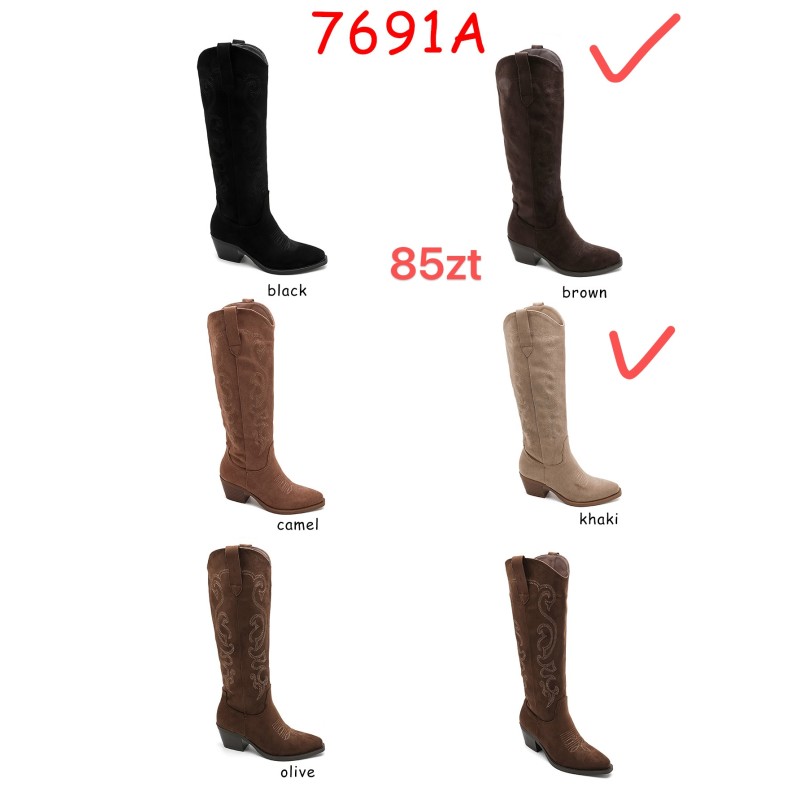Buty Botki DAMSKIE (36-41,12par)Kolor Jak na zdzięciuu