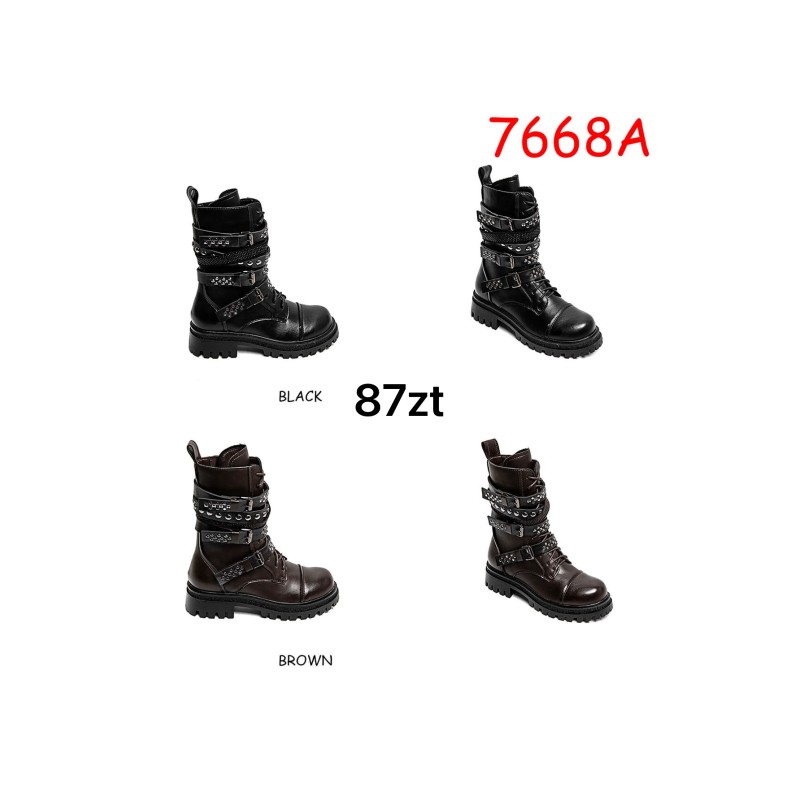 Buty Botki DAMSKIE (36-41,12par)Kolor Jak na zdzięciuu