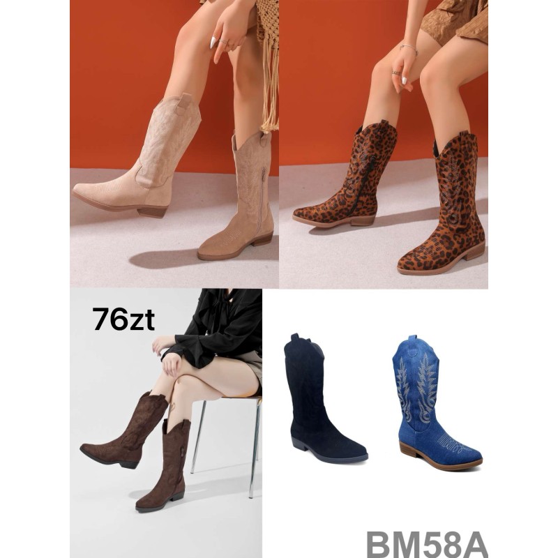 Buty Botki DAMSKIE (36-41,12par)Kolor Jak na zdzięciuu