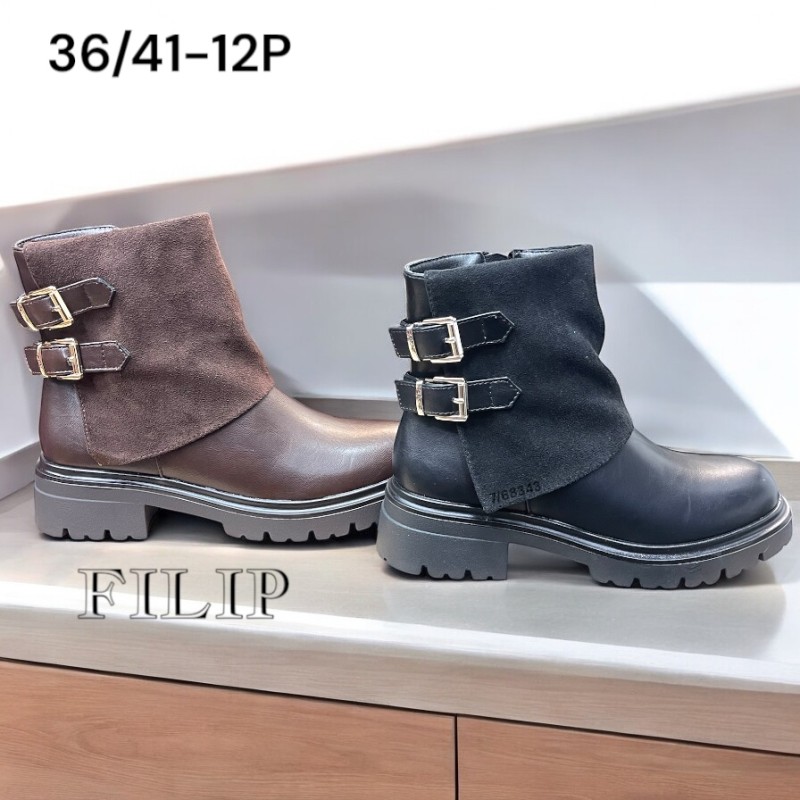 Buty Botki DAMSKIE (36-41,12par)Kolor Jak na zdzięciuu