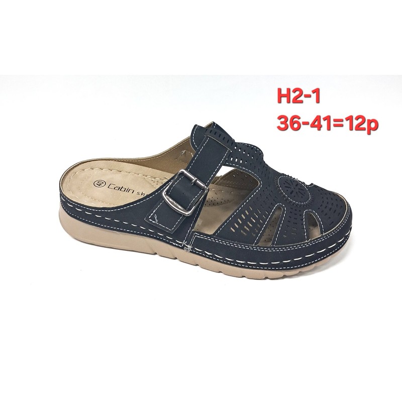 Buty Klapki Damskie (36-41,12par) Kolor Jak na zdzięciu