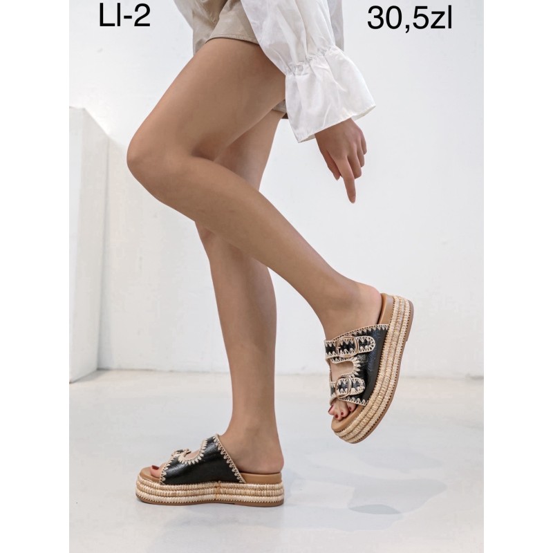Buty Klapki Damskie (36-41,12par) Kolor Jak na zdzięciu