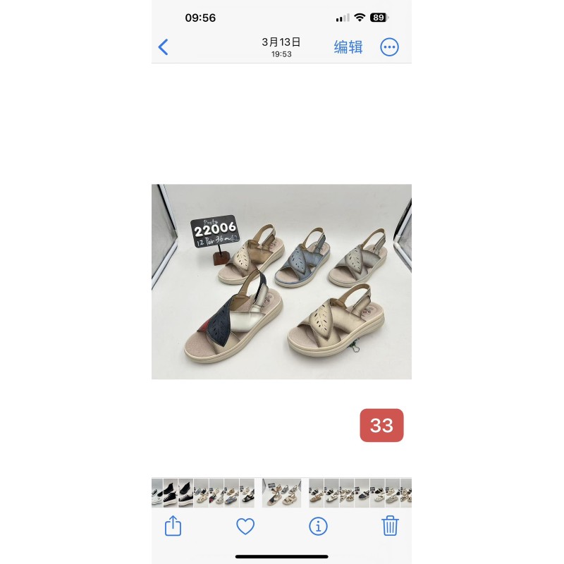Buty Sandały Damskie (36-41,12par) Kolor Jak na zdzięciu