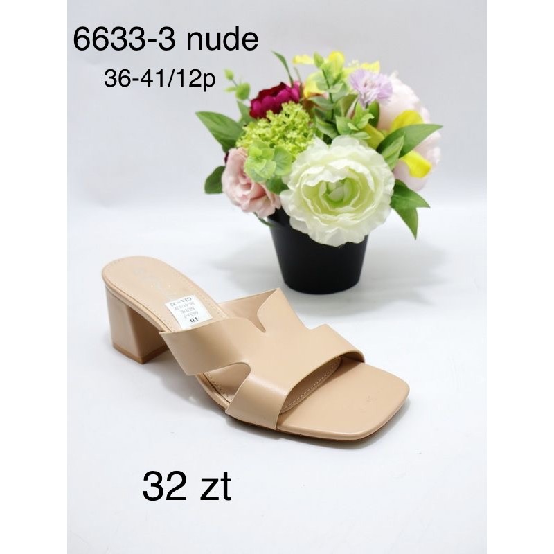 Buty Klapki Damskie (36-41,12par) Kolor Jak na zdzięciu