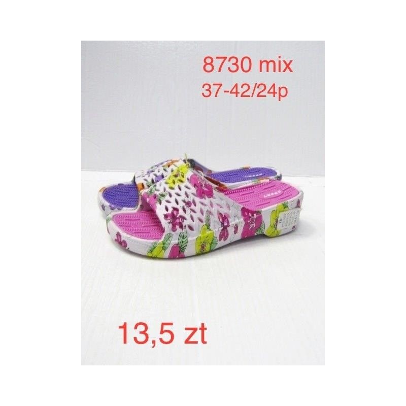 Buty Klapki Damskie (37-42, 24par) Kolor Jak na zdzięciu