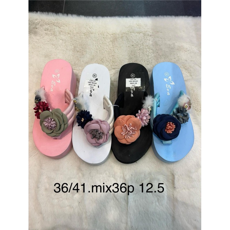 Klapki/Japonki damskie rozmiar 36/41, karton 36 par mix