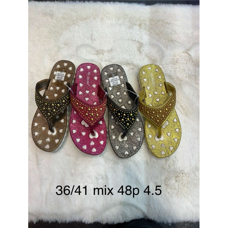 Klapki/Japonki damskie rozmiar 36/41, karton 48 par mix