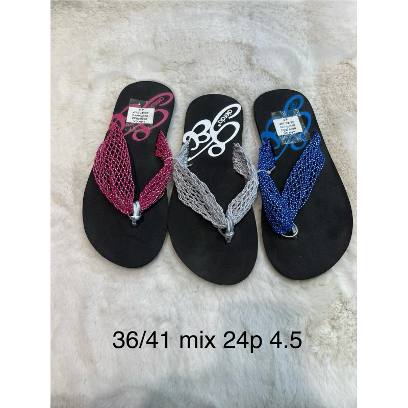 Klapki/Japonki damskie rozmiar 36/41, karton 24 par mix
