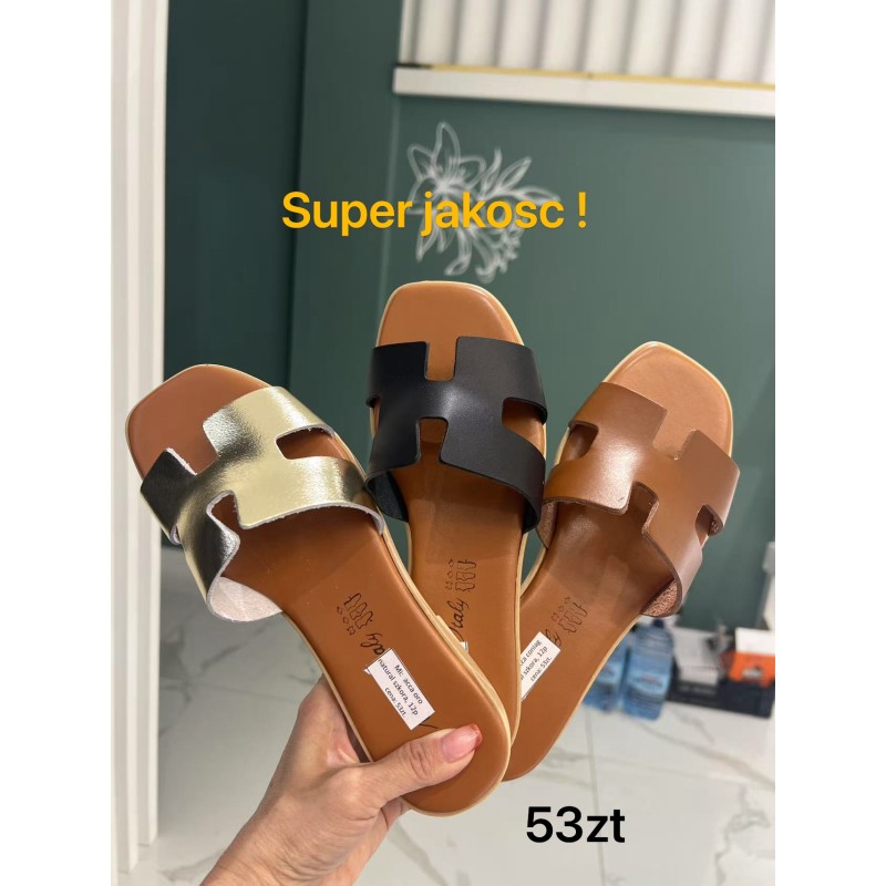Buty Klapki Damskie (36-41, 12par) Kolor Jak na zdzięciu