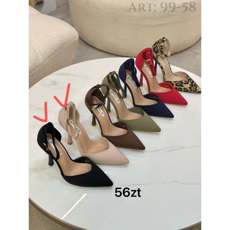 Buty Czołenka Damskie (36-41, 12par) Kolor Jak na zdzięciu