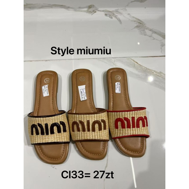 Buty Klapki Damskie (36-41,12par)Kolor Jak na zdzięciu
