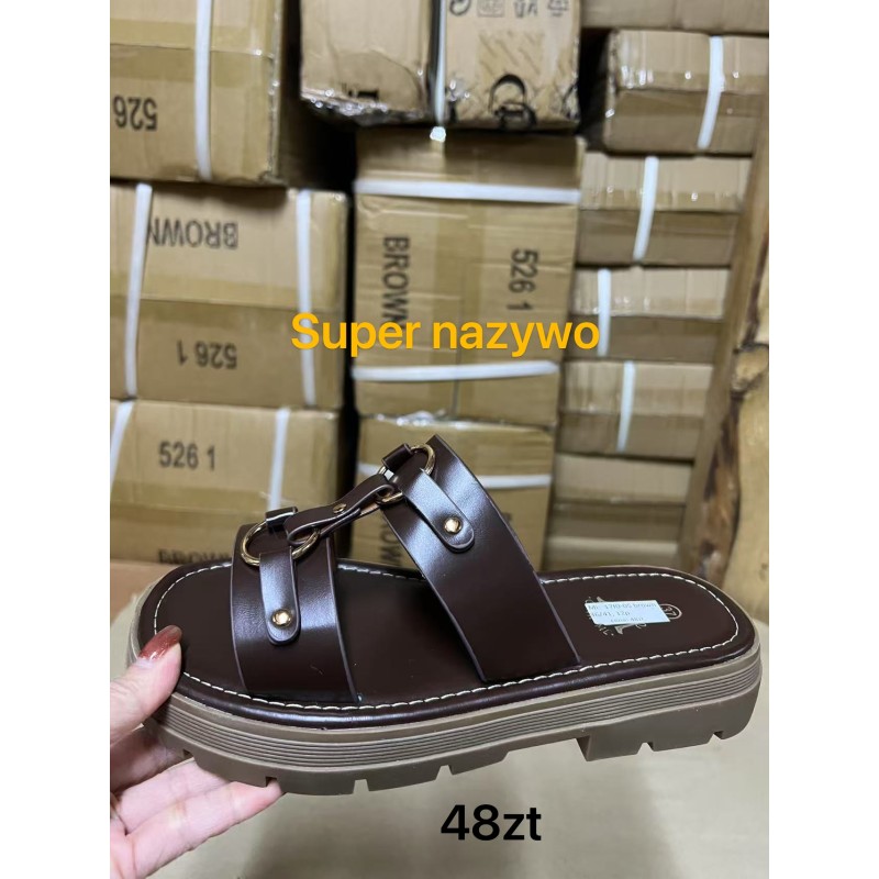 Buty Klapki Damskie (36-41,12par)Kolor Jak na zdzięciu