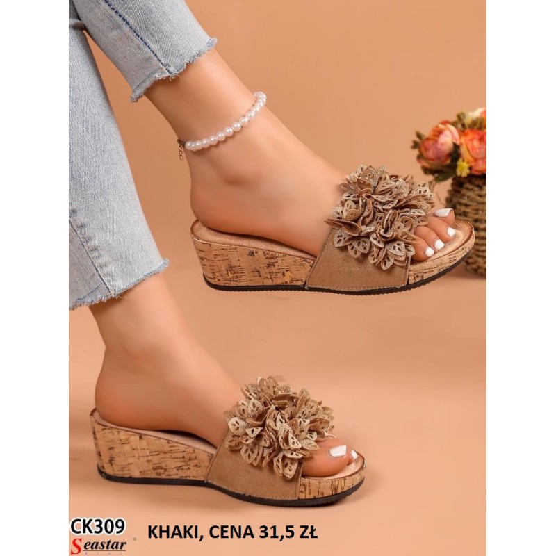 Buty Klapki Damskie (36-41,12par)Kolor Jak na zdzięciu