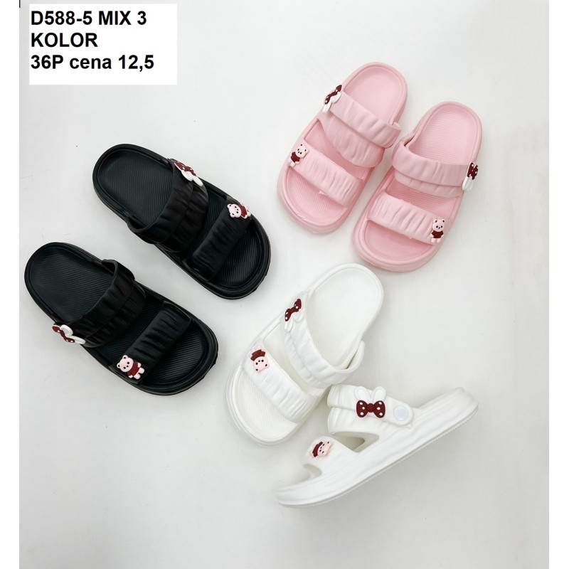Buty Klapki Damskie (36-41,12par)Kolor Jak na zdzięciu
