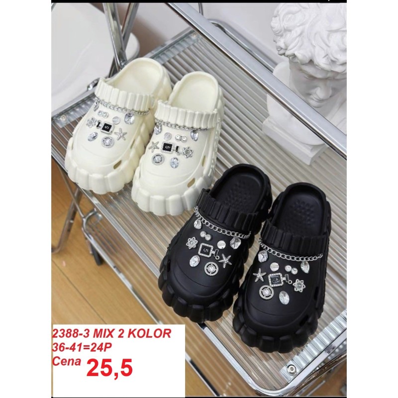 Buty Klapki Damskie (36-41,12par)Kolor Jak na zdzięciu