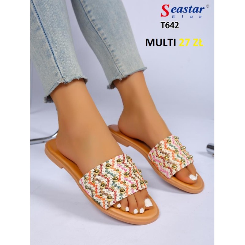 Buty Klapki Damskie(36-41,12par)Kolor Jak na zdzięciu