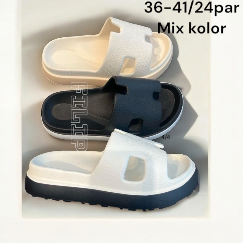 Buty Klapki Damskie (36-41,12par)Kolor Jak na zdzięciu