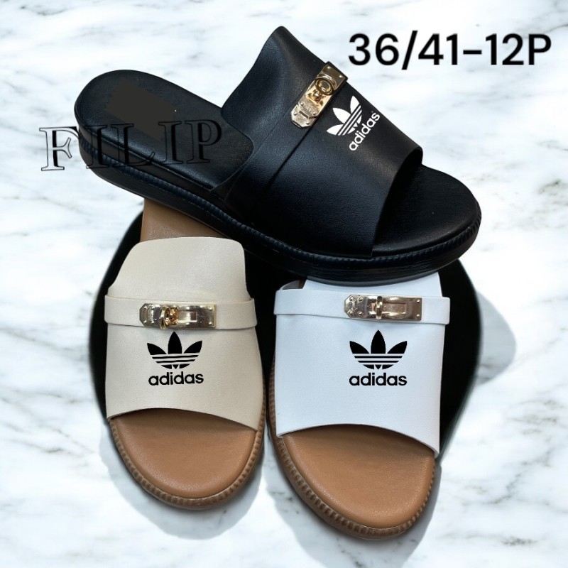 Buty Klapki Damskie (36-41,12par)Kolor Jak na zdzięciu