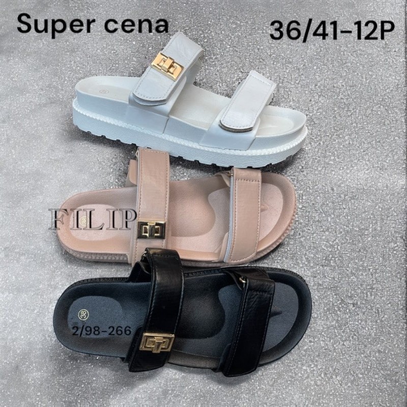 Buty Klapki Damskie (36-41,12par)Kolor Jak na zdzięciu