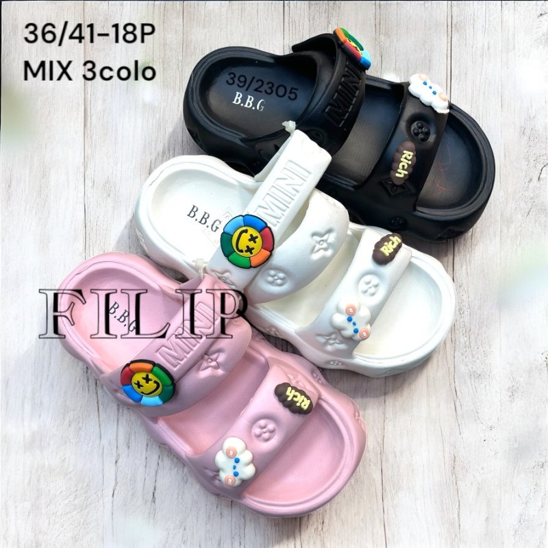 Buty Klapki Damskie (36-41,12par)Kolor Jak na zdzięciu