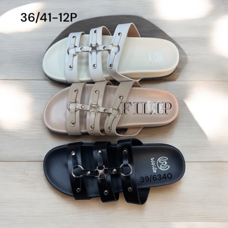 Buty Klapki Damskie (36-41,24par)Kolor Jak na zdzięciu
