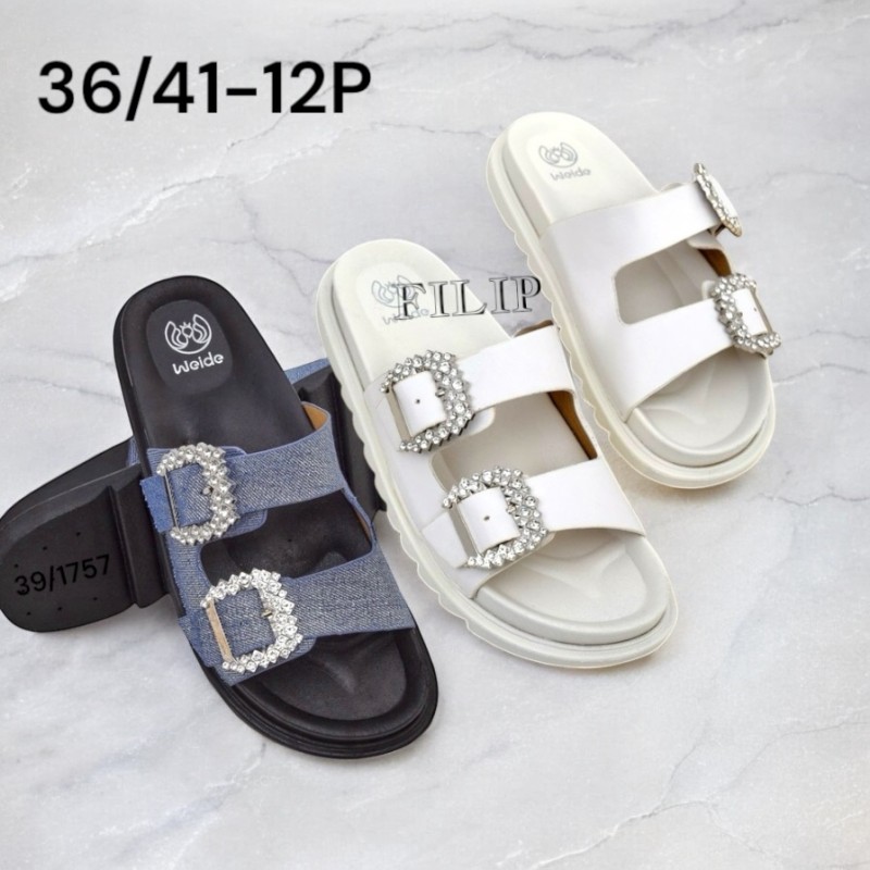 Buty Klapki Damskie (36-41,24par)Kolor Jak na zdzięciu