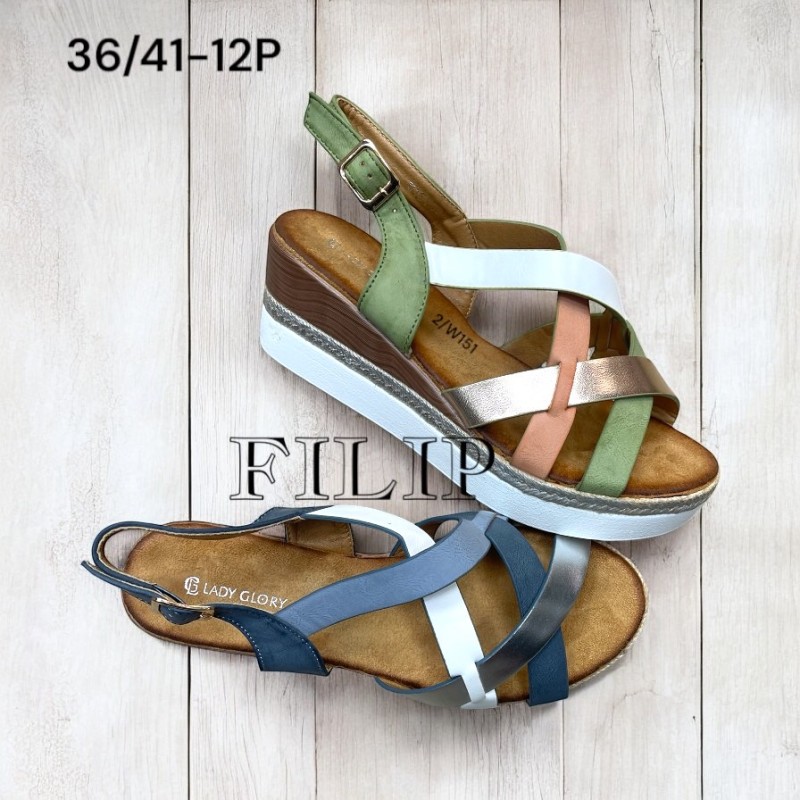 Buty Sandały Damskie (36-41,12par)Kolor Jak na zdzięciu